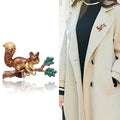 Alloy Enamel Cute Squirrel Brooch Pin For Fashion Accessories view 2