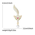 Alloy Enamel Fox Pearl Lapel Brooch For Fashion Clothing view 6