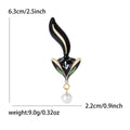 Alloy Enamel Fox Pearl Lapel Brooch For Fashion Clothing view 5