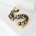 Alloy Enamel Rhinestone Letter S Lapel Pin For Elegant Apparel Brooch view 3