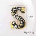 Alloy Enamel Rhinestone Letter S Lapel Pin For Elegant Apparel Brooch view 5