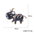Alloy Enamel Calf Brooch Vintage Suit Lapel Pin For Apparel view 5