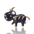 Alloy Enamel Calf Brooch Vintage Suit Lapel Pin For Apparel view 1