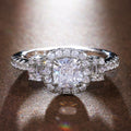 European American Classic Women Micro Pave Zircon Wedding Ring Fashion Jewelry view 3