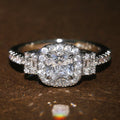 European American Classic Women Micro Pave Zircon Wedding Ring Fashion Jewelry view 2