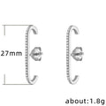 Trendy C Shape Hoop Earrings For Women, European Fashion Versatile Ear Drop Jewelry view 4