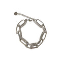 Alloy Full Rhinestone Double Layer Chain Bracelet Geometric Hip Hop Minimalist Style view 5