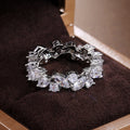 Creative European Leaf Shape Zircon Ring For Women Party Travel Fashion Pinky Finger Jewelry view 4