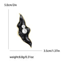 Alloy Enamel Pearl Leaf Brooch Pin For Women’s Clothing Accessories view 5