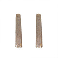 Korean Style Alloy Full Rhinestone Geometric Tassel Drop Earrings For Women view 5