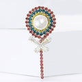 Alloy Rhinestone Lollipop Brooch For Women Shirt And Suit view 3