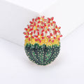 Alloy Enamel Cactus Flower Lapel Pin For Clothing Accessories Brooch view 3