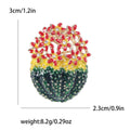 Alloy Enamel Cactus Flower Lapel Pin For Clothing Accessories Brooch view 5