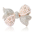 Alloy Rhinestone Bow Brooch Pin For Sweaters And Cardigans view 1