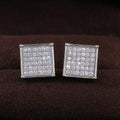 Versatile Square Zircon Women's Stud Earrings, Korean Fashion Jewelry Accessories view 3