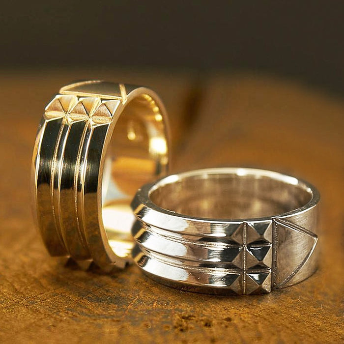 European American Minimalist Gold Color Alloy Ring Fashion Popular Women's Finger Jewelry