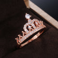 Elegant Crown Women's Proposal Ring, European Style Engagement Wedding Jewelry view 3