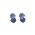 Elegant Geometric Square Blue Enamel Faux Pearl Contrast Color Alloy Stud Screw Clip Earrings view 5