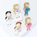 Alloy Cat Eye Enamel Nurse Brooch Pin For Uniform Decoration view 2
