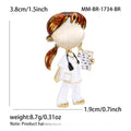 Alloy Cat Eye Enamel Nurse Brooch Pin For Uniform Decoration view 3
