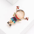 Alloy Enamel Opal Girl Brooch Pin For Cute Lapel Accessories view 3