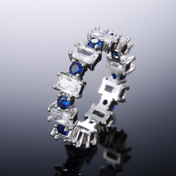 Delicate Square Zircon Women's Ring, Cute Fashion Index Finger Ring Accessory