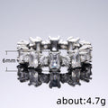 Delicate Square Zircon Women's Ring, Cute Fashion Index Finger Ring Accessory view 5