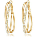 Exaggerated Large Round Hoop Zircon Earrings For Women, Fashion Nightclub Jewelry view 1