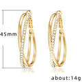 Exaggerated Large Round Hoop Zircon Earrings For Women, Fashion Nightclub Jewelry view 4