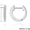 Fashion Simple Zircon Huggie Hoop Earrings For Women Versatile Micro Pave Ear Jewelry view 4