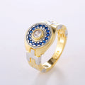 Creative Hip Hop Men's Watchband Ring With Zircon Stones, Fashion Finger Jewelry Accessory view 4