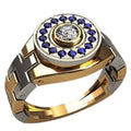 Creative Hip Hop Men's Watchband Ring With Zircon Stones, Fashion Finger Jewelry Accessory view 6