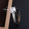 2021 New European American Luxury Women's Zircon Ring Silver Plated Copper Micro Pave Jewelry view 5