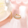 Korean Japanese Classic Minimalist Women's Zircon Ear Cuff Cute Versatile Earrings view 3