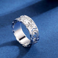 Simple Embossed Vine Women's Ring Fashion Finger Band Travel Souvenir Hand Jewelry Accessory view 2