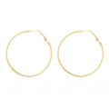 Elegant Oversized Gold Plated Alloy Hoop Earrings With 925 Silver Pin, Minimalist Statement Earrings view 4
