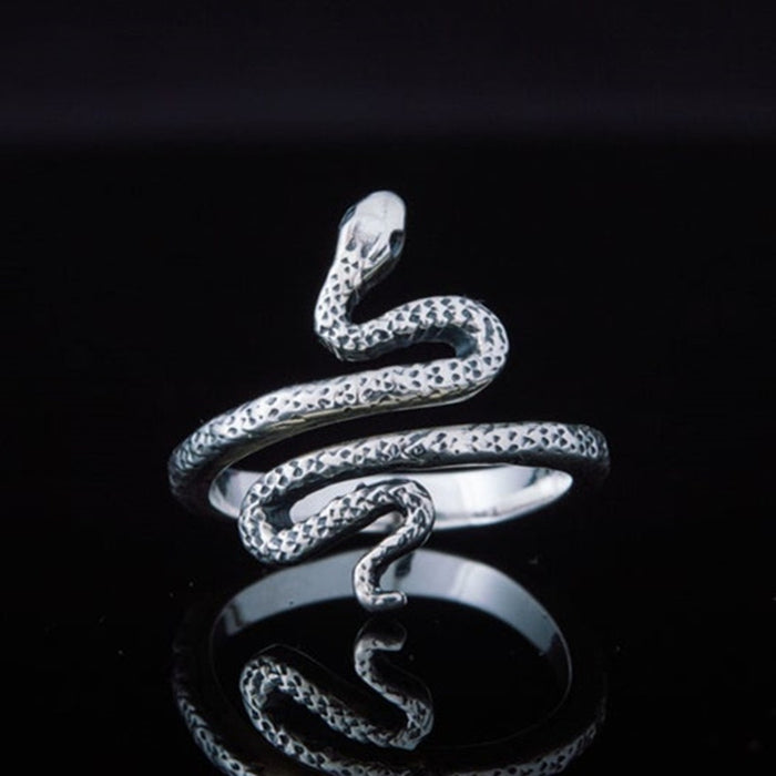 Exaggerated Serpent Snake Ring European American Punk Nightclub Finger Ring