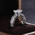 Luxury Square Cubic Zirconia Ring For Women, Elegant Engagement Finger Jewelry view 3