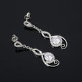Fashion Water Drop Zircon Dangle Earrings For Women, Elegant Bridal Wedding Jewelry view 3