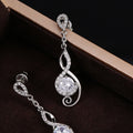 Fashion Water Drop Zircon Dangle Earrings For Women, Elegant Bridal Wedding Jewelry view 2