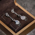 Fashion Water Drop Zircon Dangle Earrings For Women, Elegant Bridal Wedding Jewelry view 5