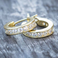 Fashion Minimalist Gold Plated Small Hoop Earrings, Unisex Versatile Ear Jewelry view 2