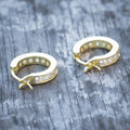 Fashion Minimalist Gold Plated Small Hoop Earrings, Unisex Versatile Ear Jewelry view 3