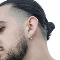 Fashion Minimalist Gold Plated Small Hoop Earrings, Unisex Versatile Ear Jewelry view 4