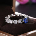 Luxury Full Pave Heart Zircon Women's Ring, Versatile Statement Fashion Jewelry Accessory view 5
