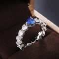 Luxury Full Pave Heart Zircon Women's Ring, Versatile Statement Fashion Jewelry Accessory view 3