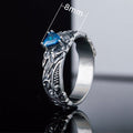 Vintage Women's Zircon Wedding Ring, European Style Engagement Proposal Jewelry Direct view 5