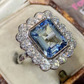 Vintage Women's Silver Plated Zircon Gemstone Ring, European Style Jewelry Gift view 1