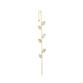 Korean Minimalist Cool Style Zircon Sparkle Ear Cuff Earrings With Piercing Stud Fashion Jewelry view 5