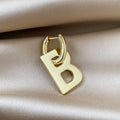 Luxury Silver Alloy Letter B Hoop Dangle Earrings For Women Fashion Statement 925 Silver Needle Earrings view 4